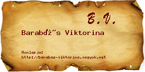 Barabás Viktorina névjegykártya